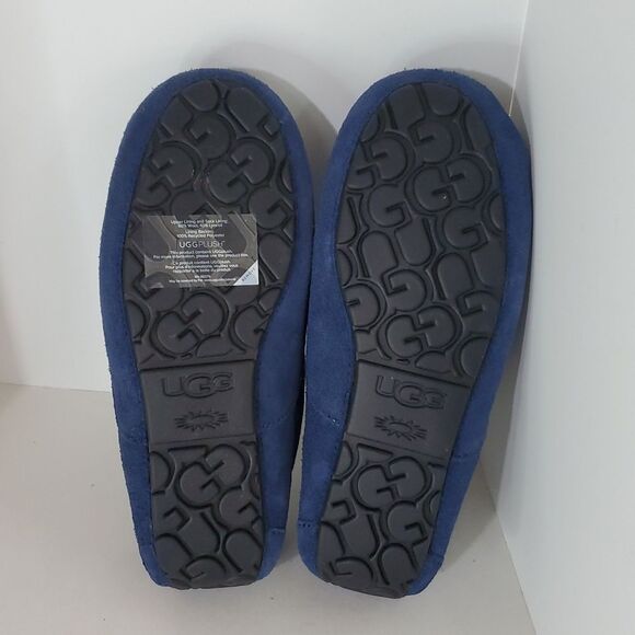UGG Ascot Slipper Deep Ocean Suede Wool Comfort Loafer Men's US 8/ EU 41 NIB - Picture 8 of 14